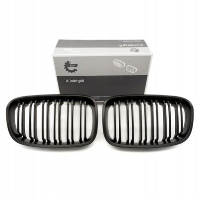 Grill bmw podwójna listwa, czarny mat, bmw 1 f20 - SKV ESEN 66SKV018