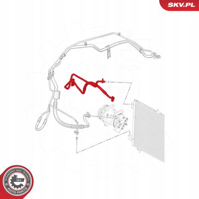 Przewód klimatyzacji citroen c3 iii c4 peugeot 208 2008 i, … - SKV 43SKV597