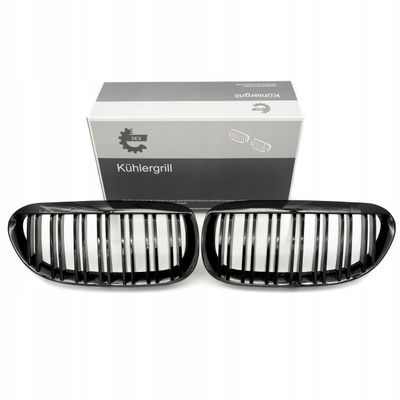 Grill bmw podwójna listwa, czarny połysk, bmw 6 e63 - SKV ESEN 66SKV205