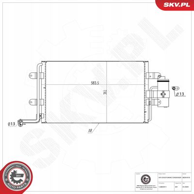 Skraplacz audi a3 tt seat leon toledo ii skoda octavia… - SKV ESEN 86SKV018