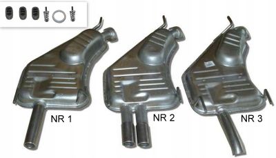 Tłumik końcowy opel vectra b 1.6i-2.0i kat - Tłumiki POLMOSTROW 17.280