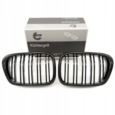 Grill bmw podwójna listwa, czarny połysk, bmw 5 e39 - SKV 66SKV161