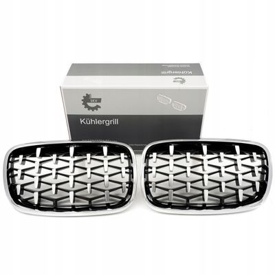 Grill bmw diament, srebrny, bmw x5 e70 - SKV ESEN 66SKV293