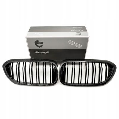 Grill bmw podwójna listwa, kolor carbon, bmw 5 g30 - SKV ESEN 66SKV197