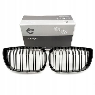 Grill bmw podwójna listwa, czarny połysk, bmw 1 e81/e87 - SKV 66SKV005
