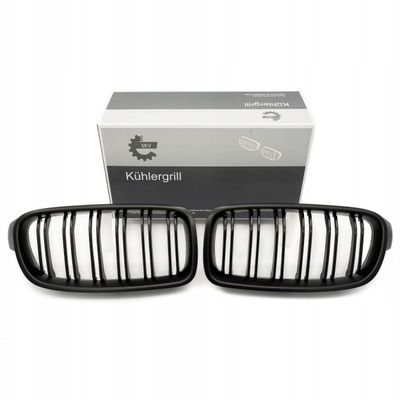 Grill bmw podwójna listwa, czarny mat, bmw 3 f30 - SKV 66SKV126