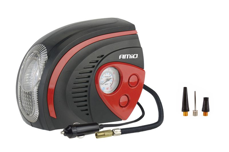 Kompresor samochodowy pompka 12v led aco - AMIO AMI02182