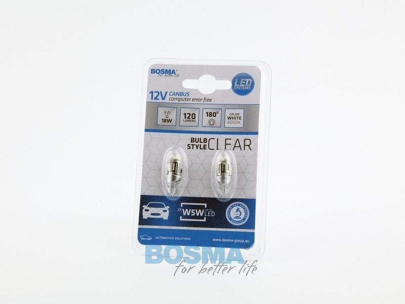 Led 12v t10 1xcree2525 biala przezrocz. - BOSMA LED6537
