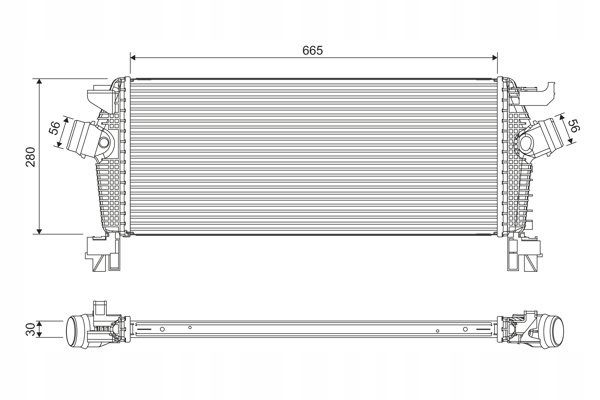 Intercooler opel vauxhall astra j - VALEO 818396