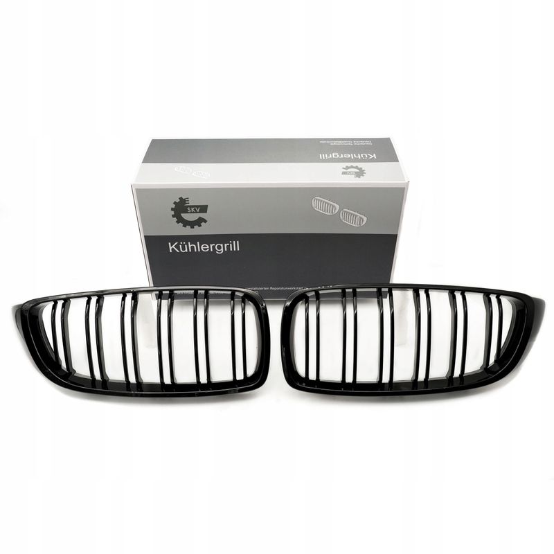 Grill bmw podwójna listwa, czarny połysk, bmw 4 f32 - SKV 66SKV150