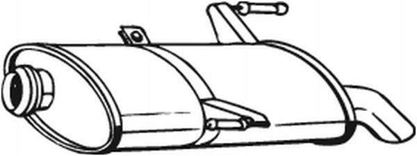 Tłumik układu wydechowego tył - BOSAL BOS190-501