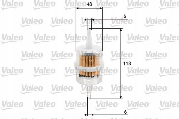 Filtr paliwa przepływowy - VALEO 587005