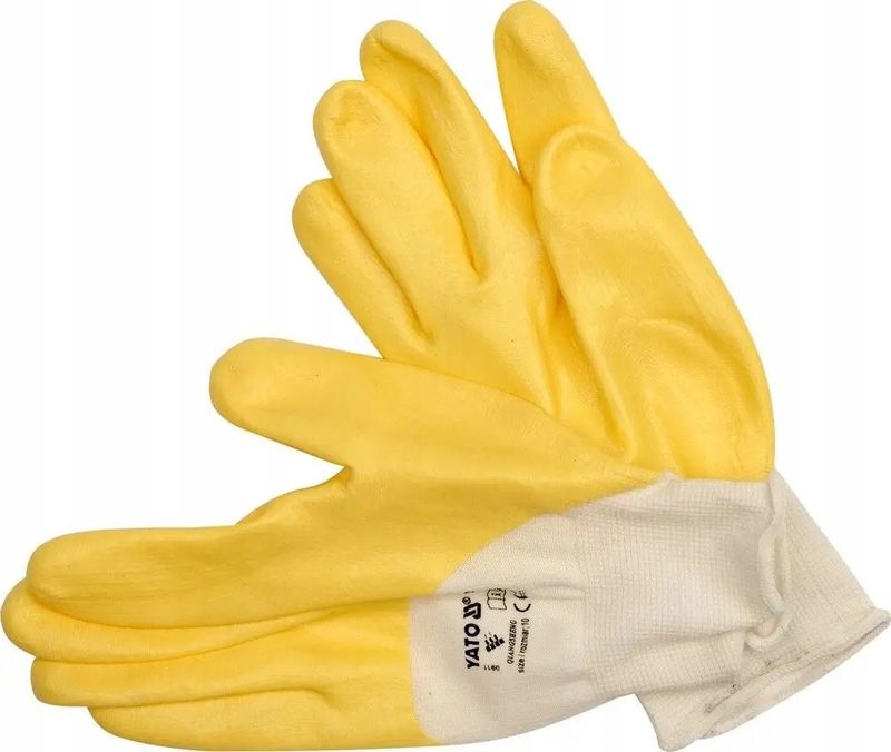 Rękawice Powlekane Gumą Żółte 10 - YATO YATYT-7481