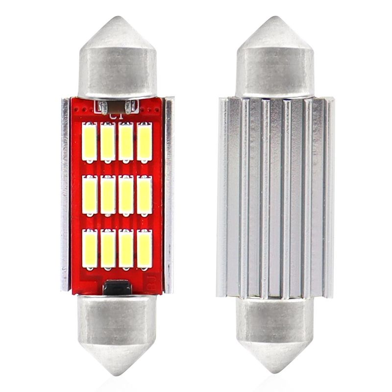 Żarówki LED CANBUS 4014 12SMD Festoon C5W C10W C3W 36mm White 12V 24V - AMIO AMI01289
