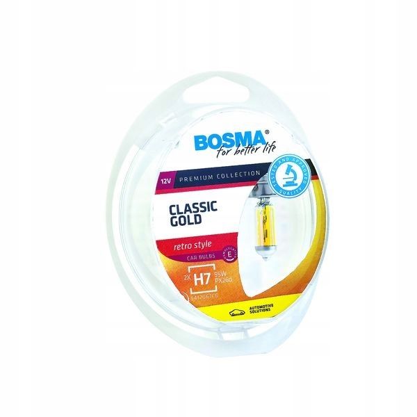 Classic gold 12v 55w px26d h7 twin box - BOSMA LED8924