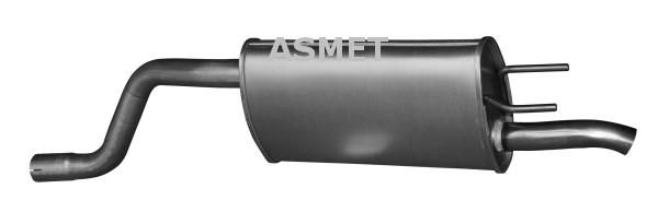 Tłumik układu wydechowego tył - ASMET ASM05.189