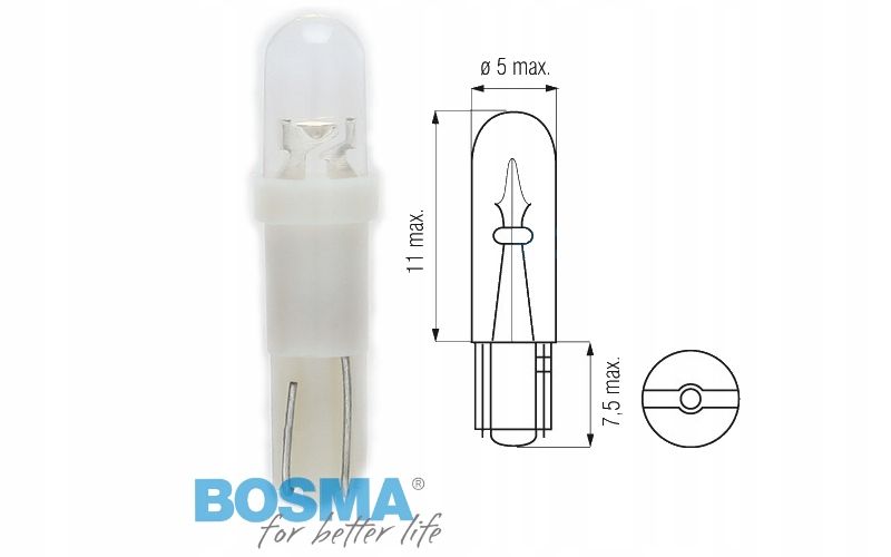 Led 12v t05 std biala - BOSMA 3956