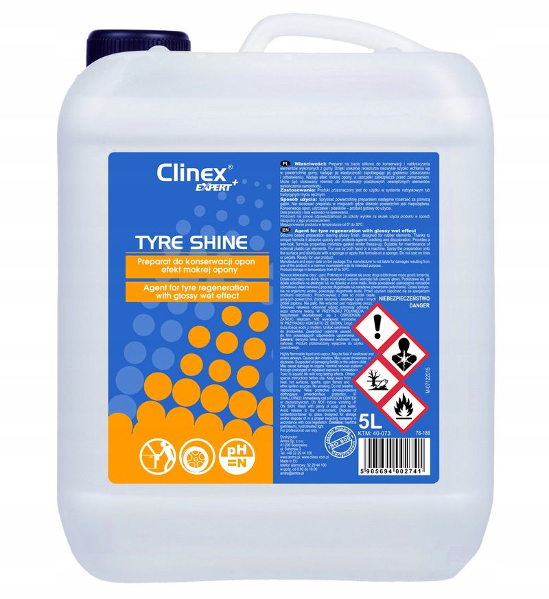 Clinex tyre shine 5l do konserwacji opon AMT40-073