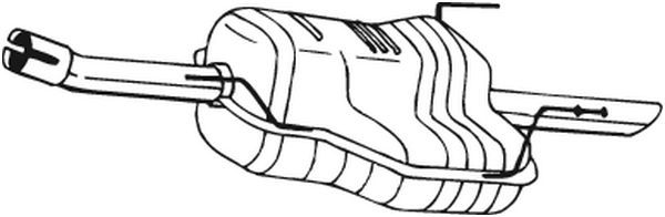 Tłumik układu wydechowego tył - BOSAL BOS185-491