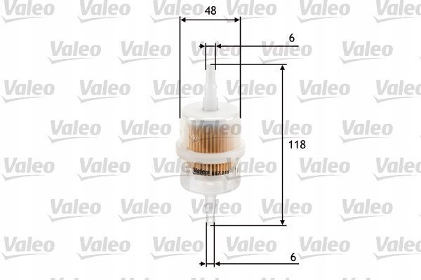 Filtr paliwa przepływowy - VALEO 587011
