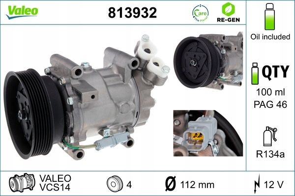 Kompresor klimatyzacji - VALEO VAL813932