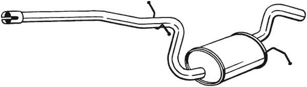 Tłumik układu wydechowego środkowy - BOSAL BOS281-469
