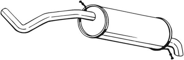 Tłumik układu wydechowego tył - BOSAL BOS227-055