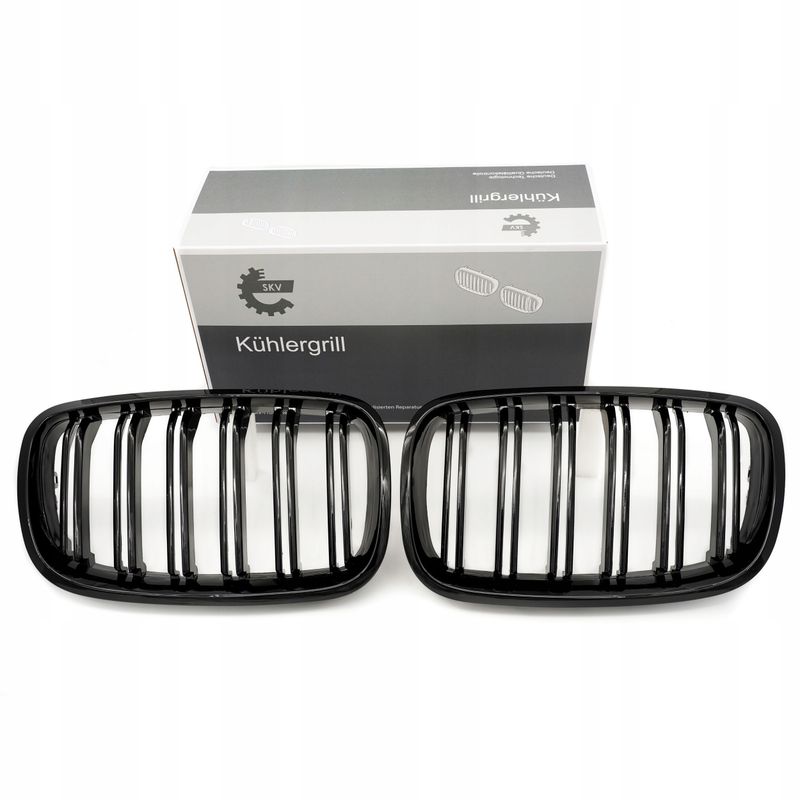 Grill bmw podwójna listwa, czarny połysk, bmw x5 e70 - SKV 66SKV287