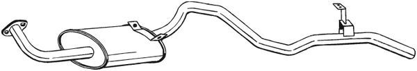 Tłumik układu wydechowego tył - BOSAL BOS286-039