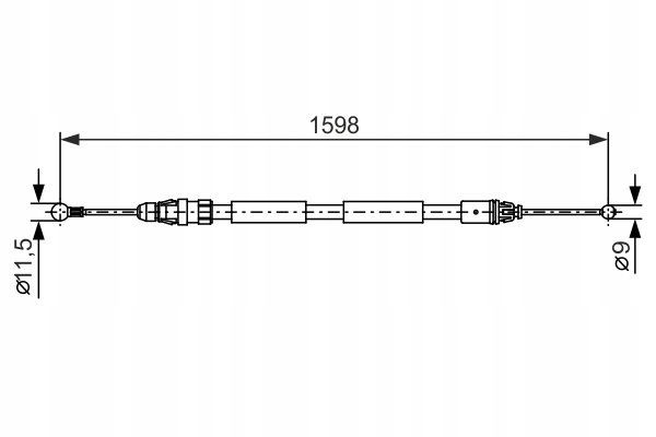 Linka hamulcowa prawa - BOSCH 1 987 482 388