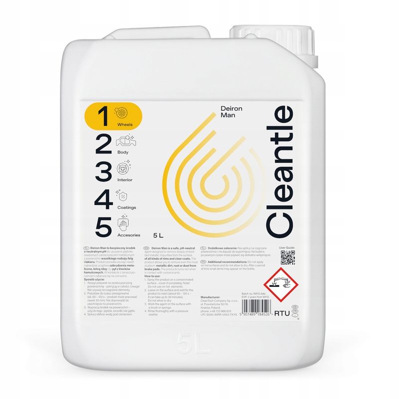 Cleantle deiron man 5l - CLEANTECH CLTCTL-DM5L