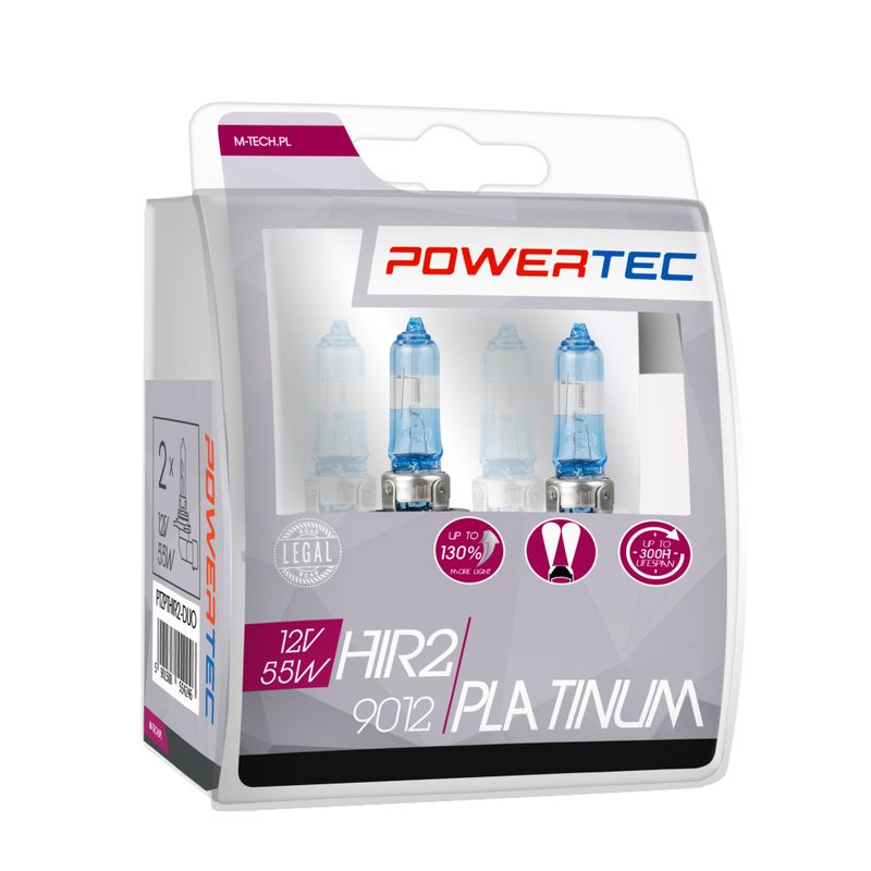Zarowka 12v hir2 55w px20d 9012 platinum - M-TECH MTEPTZPTHIR2-DUO