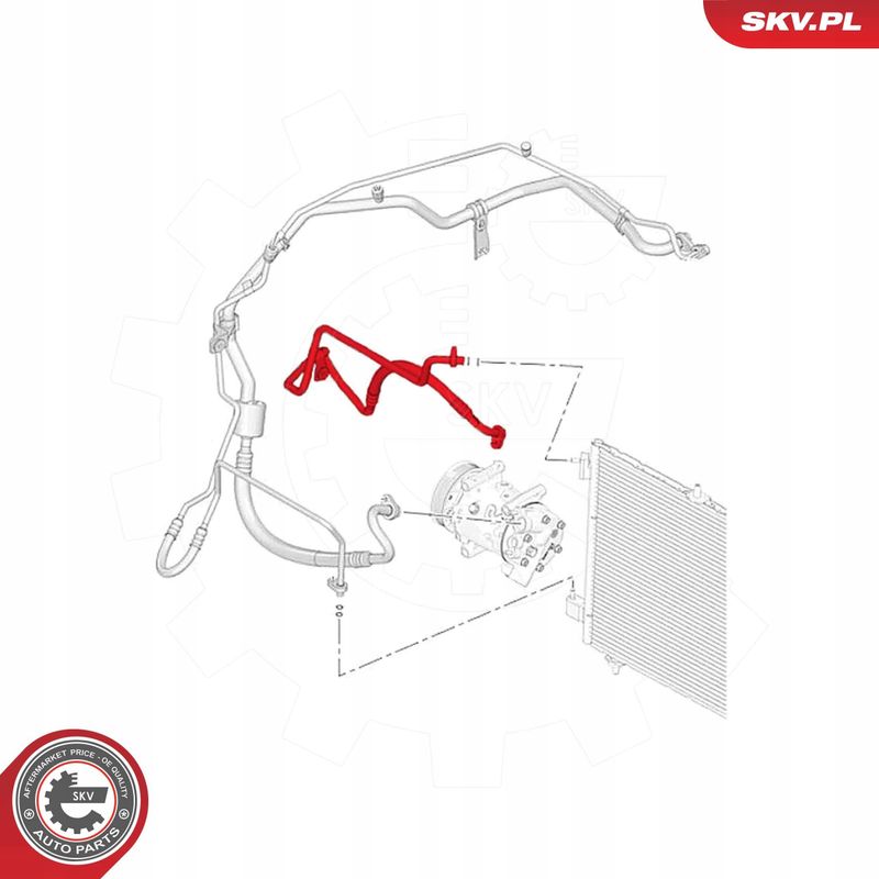 Przewód klimatyzacji citroen c3 iii c4 peugeot 208 2008 i, … - SKV 43SKV597
