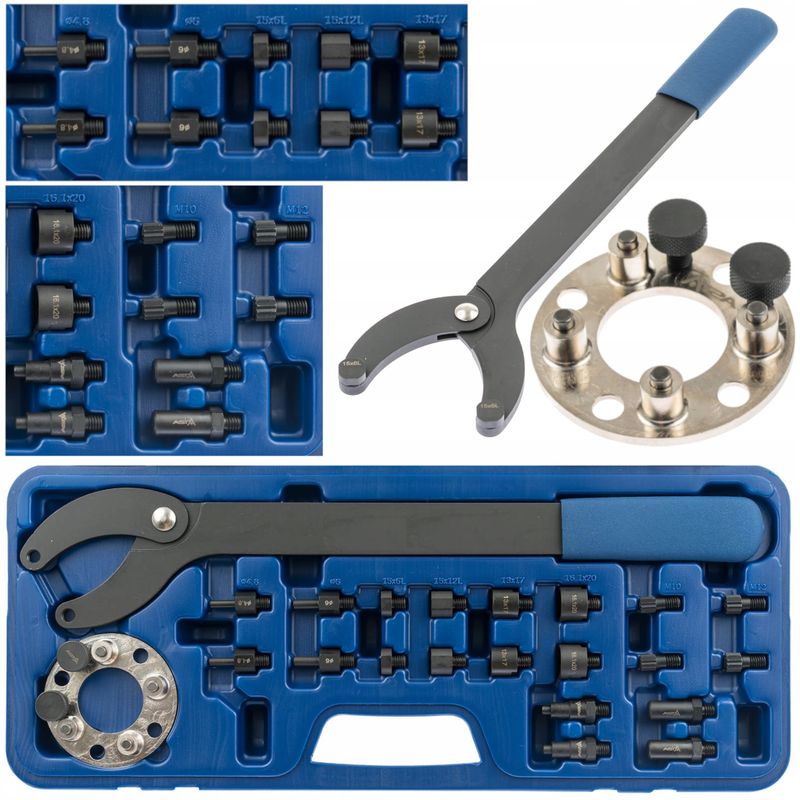 Zestaw narzędzi do blokowania kół pasowych - dla grupy … - LASER TOOLS 7279