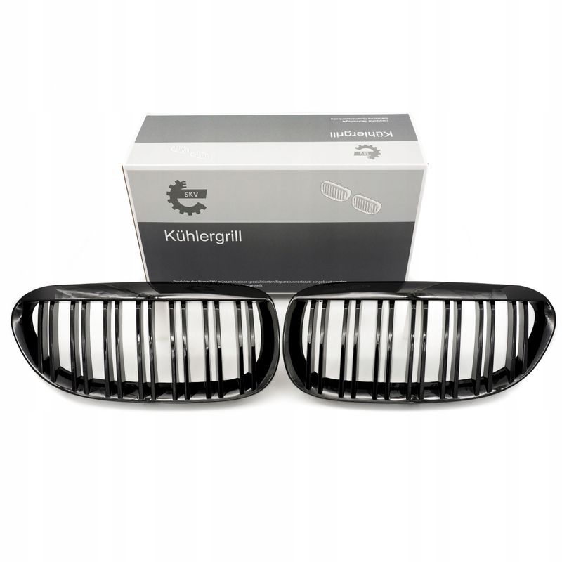 Grill bmw podwójna listwa, czarny połysk, bmw 6 e63 - SKV ESEN 66SKV205