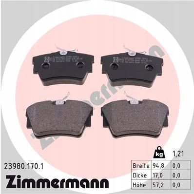 Klocki hamulcowe - ZIMMERMANN 23980.170.1
