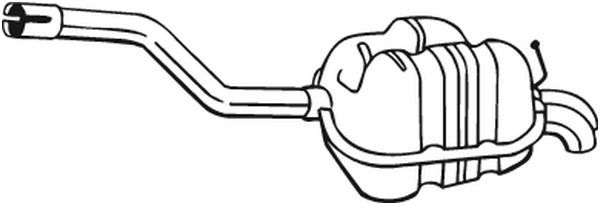 Tłumik układu wydechowego tył - BOSAL BOS233-825