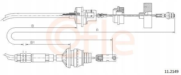 Linka sprzęgła citroen berlingo 97-02 - COFLE 11.2149