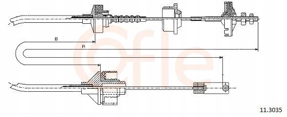 Linka sprzęgła peugeot 306 93-96 - COFLE 11.3035