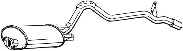 Tłumik układu wydechowego tył - BOSAL BOS283-605