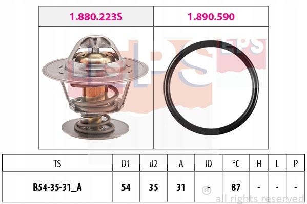 Termostat vw 87c 1,9d/td - EPS 1.880.432