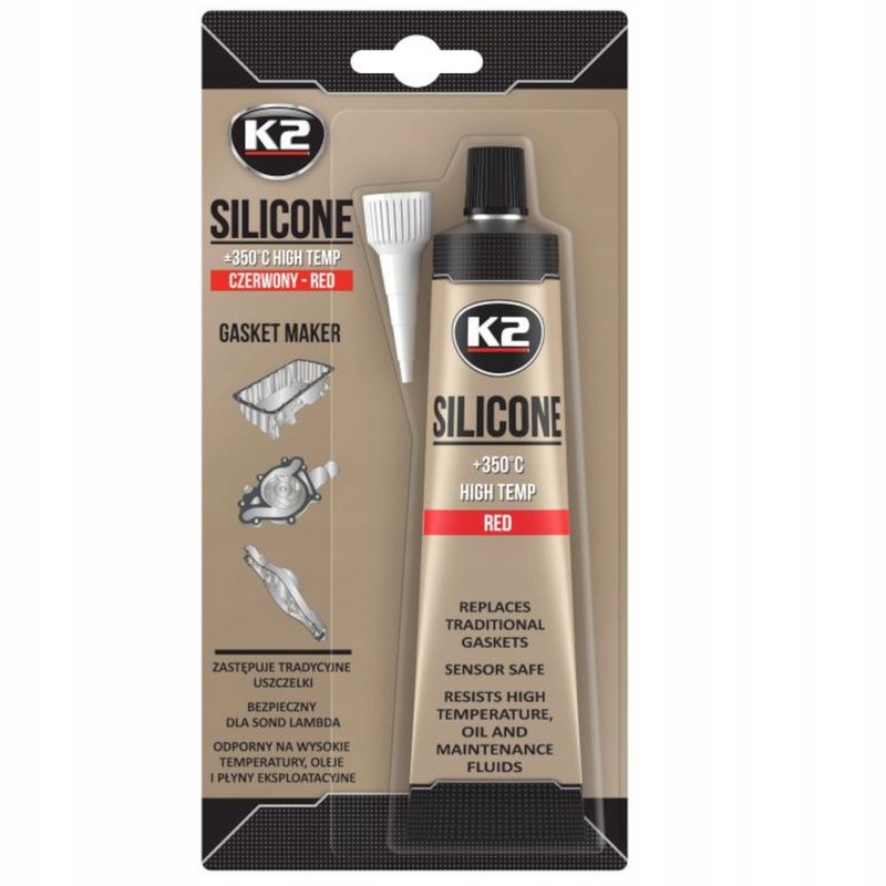 K2-silikon czerwony 85g 350 st. - K2 MELLE MELB2400N