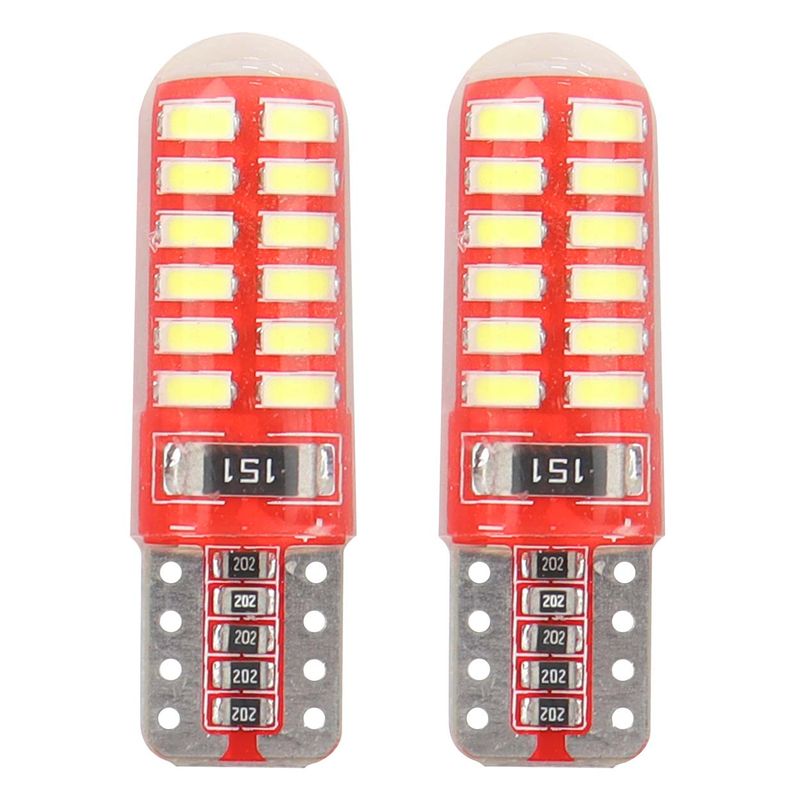 Żarówki LED CANBUS 24SMD 3014 T10e W5W SILCA White 12V - AMIO AMI01444