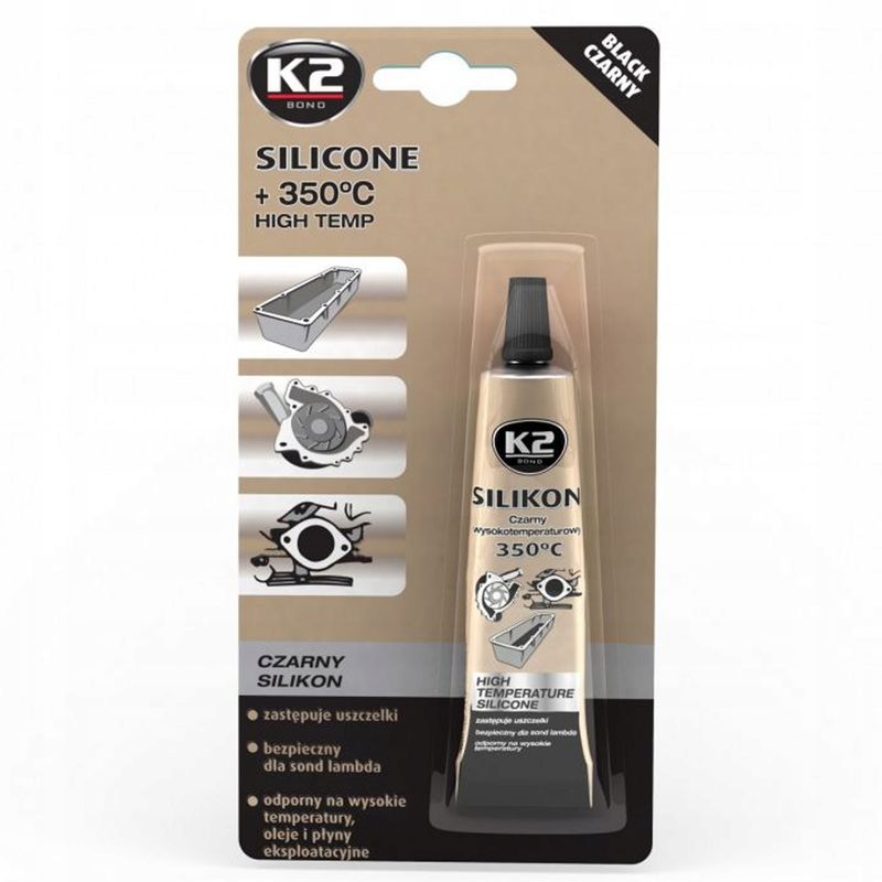 K2-silikon czarny 21g 350 st.blister - K2 MELLE MELB2150N