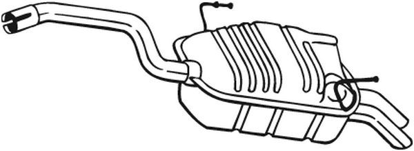 Tłumik układu wydechowego tył - BOSAL BOS190-903