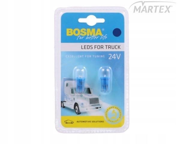 Led 24v t10 calosz.niebieska - BOSMA LED7385