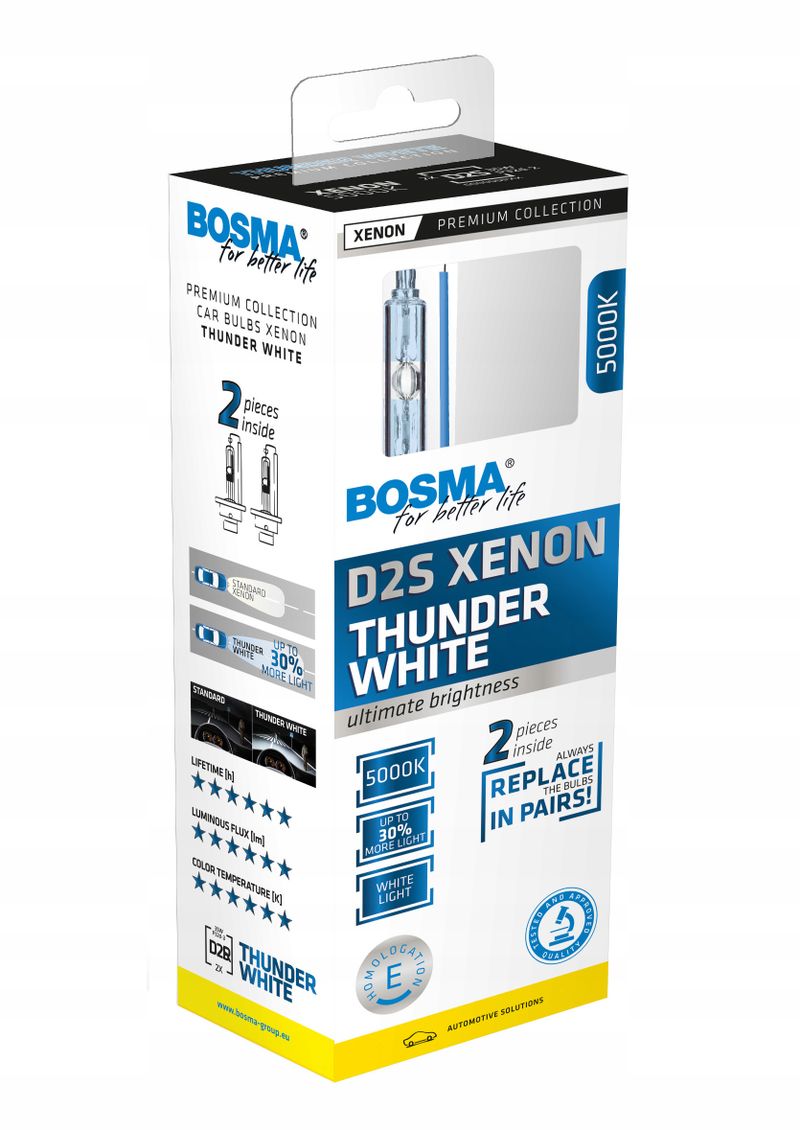 Dwupak xenon d2s pk32d-2 5000k thunder - BOSMA LED7206