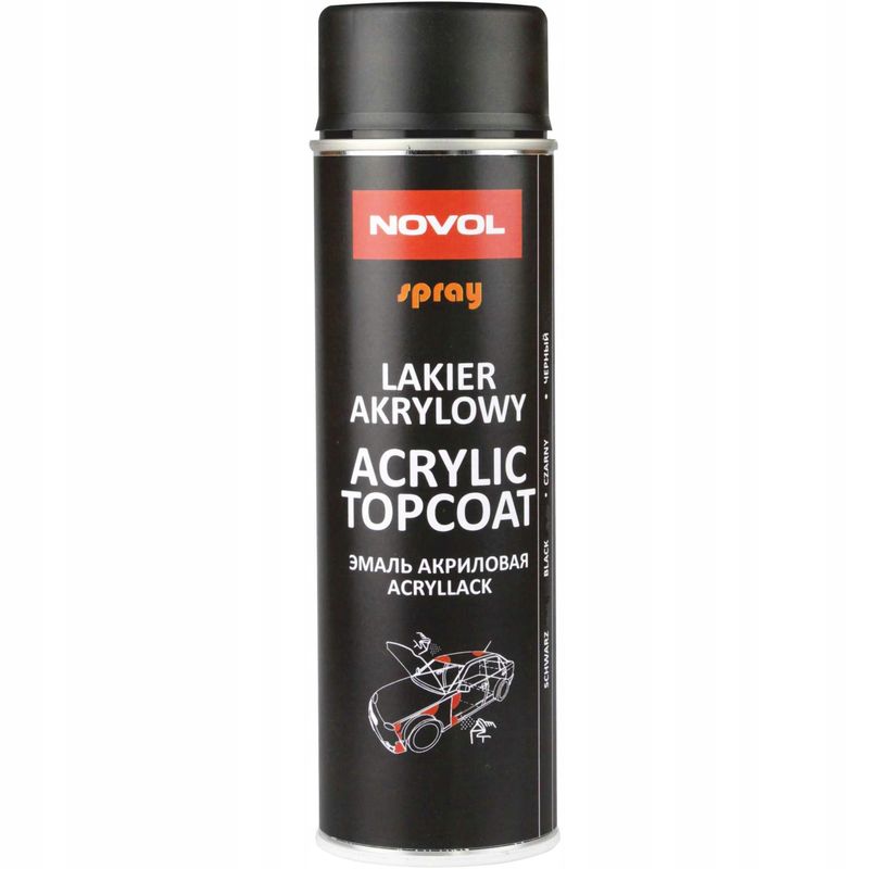 Novol-spray acryl topcoat black satin NOV34342