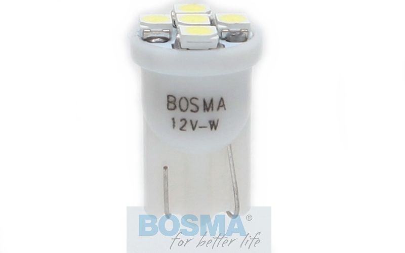Led 12v t10 5xsmd3528 biala - BOSMA LED4175