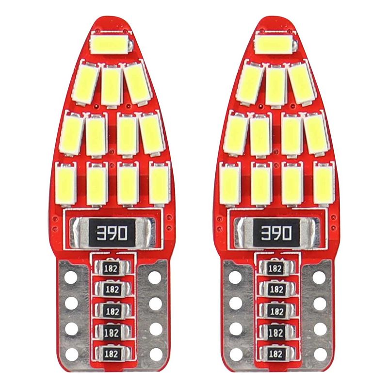 Żarówki LED CANBUS 24SMD 3014 T10e W5W boczne White 12V - AMIO AMI01285